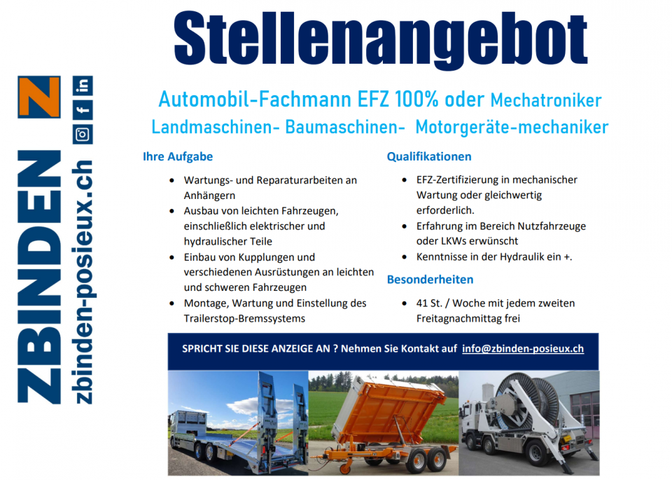 Image Wir suchen eine/n Automobil-Fachmann/-frau mit EFZ 100% Image Wir suchen eine/n Automobil-Fachmann/-frau mit EFZ 100%
